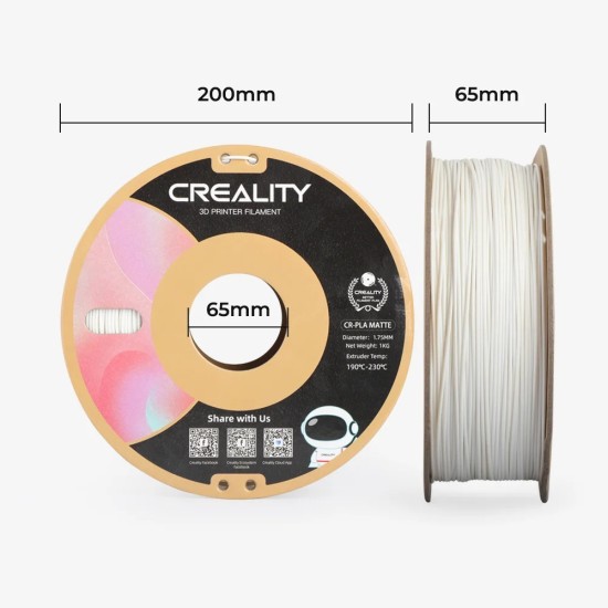 فیلامنت Creality CR-PLA Matte 1.75mm PLA 3D Printing Filament 1kg