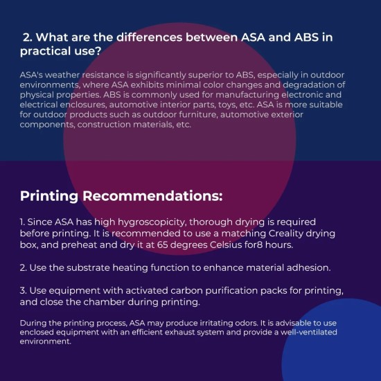 فیلامنت Creality Creality HP ASA 3D Printing Filament